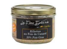 Rillettes de canard au foie gras boite de 180g