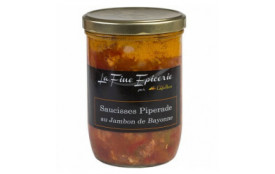 Saucisse piperade au jambon de Bayonne bocal de 750g 